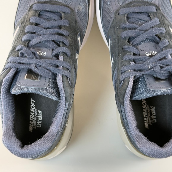 New Balance 990v5 Womens 8.5 8 1/2 B Sneaker Blue USA Made Mesh Suede Dad Shoes - Picture 8 of 16